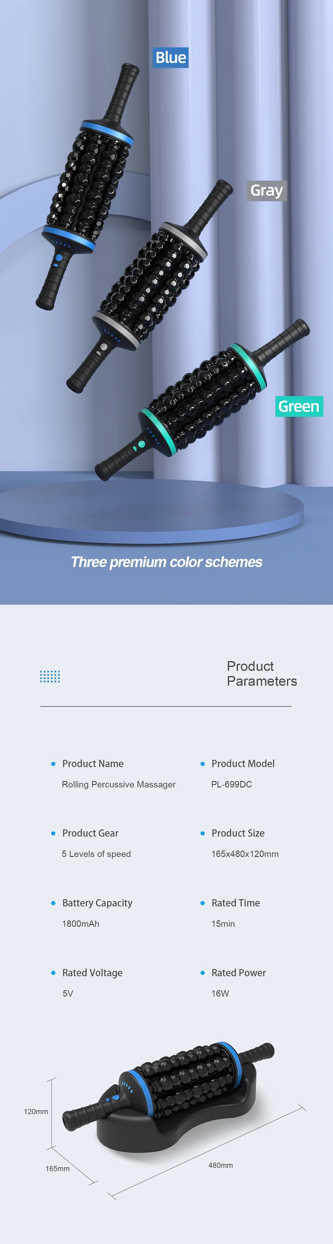 Relivra 360° Rolling Percussion Massager