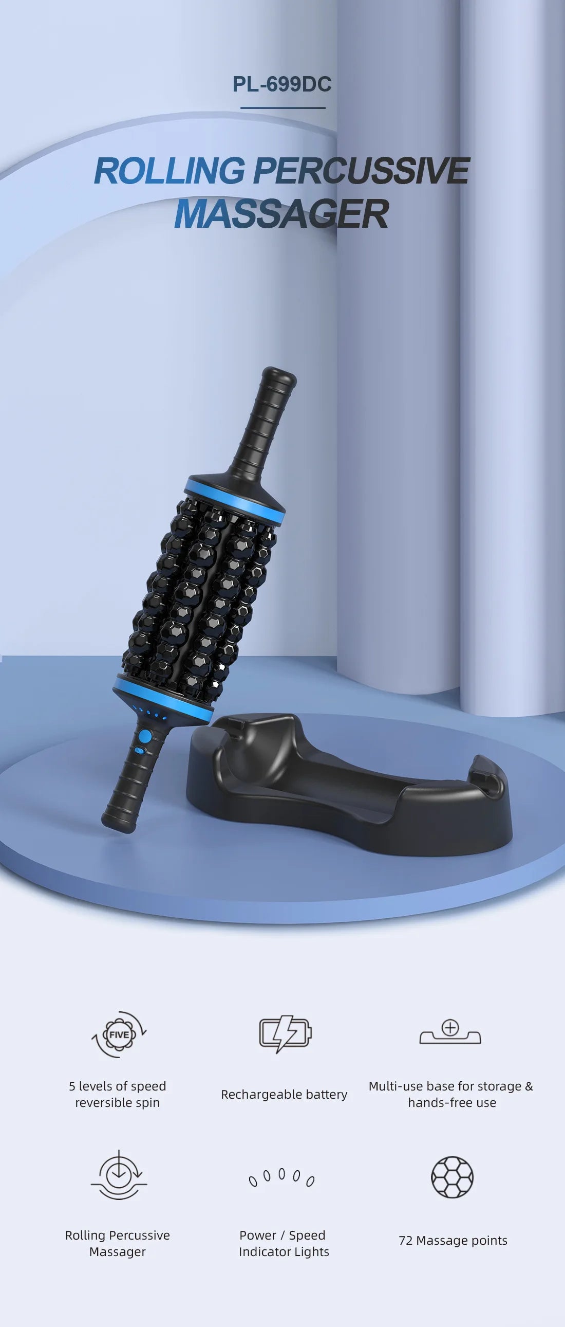 Relivra 360° Rolling Percussion Massager